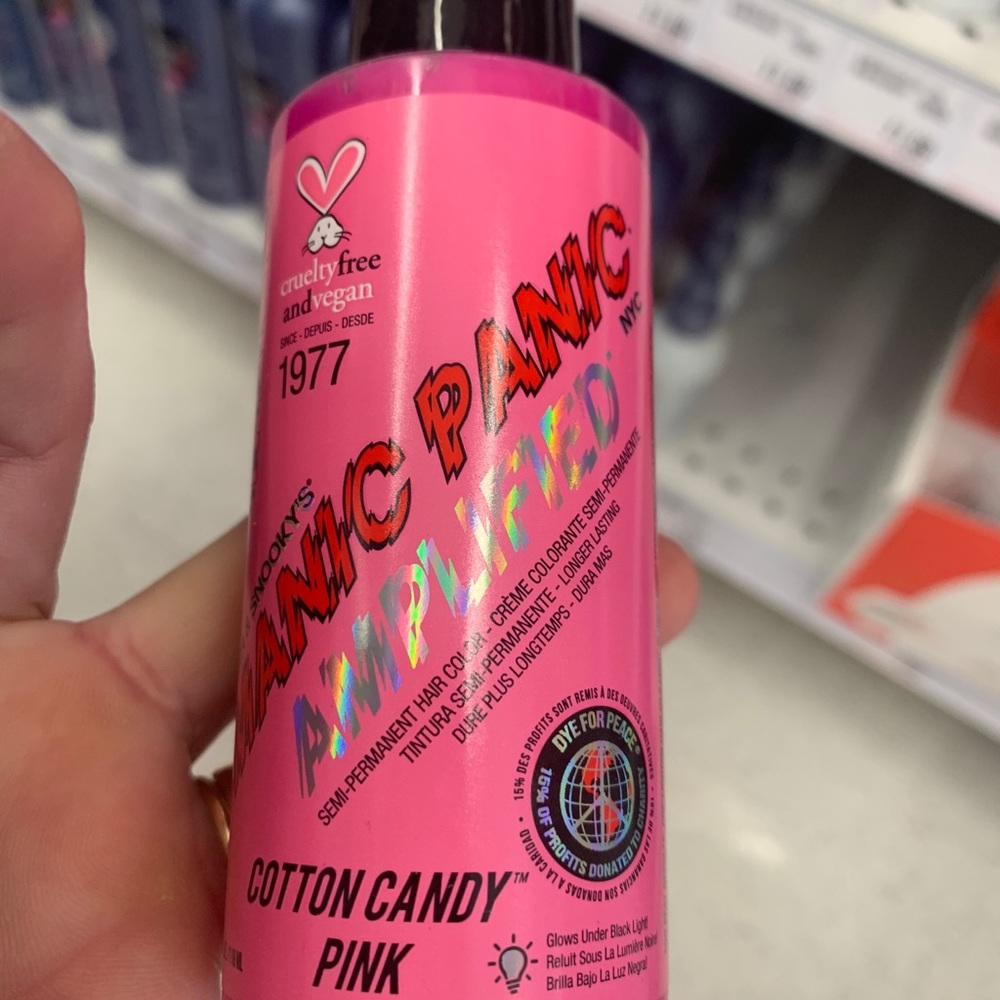 Manic panic hair colour (cotton candy pink)